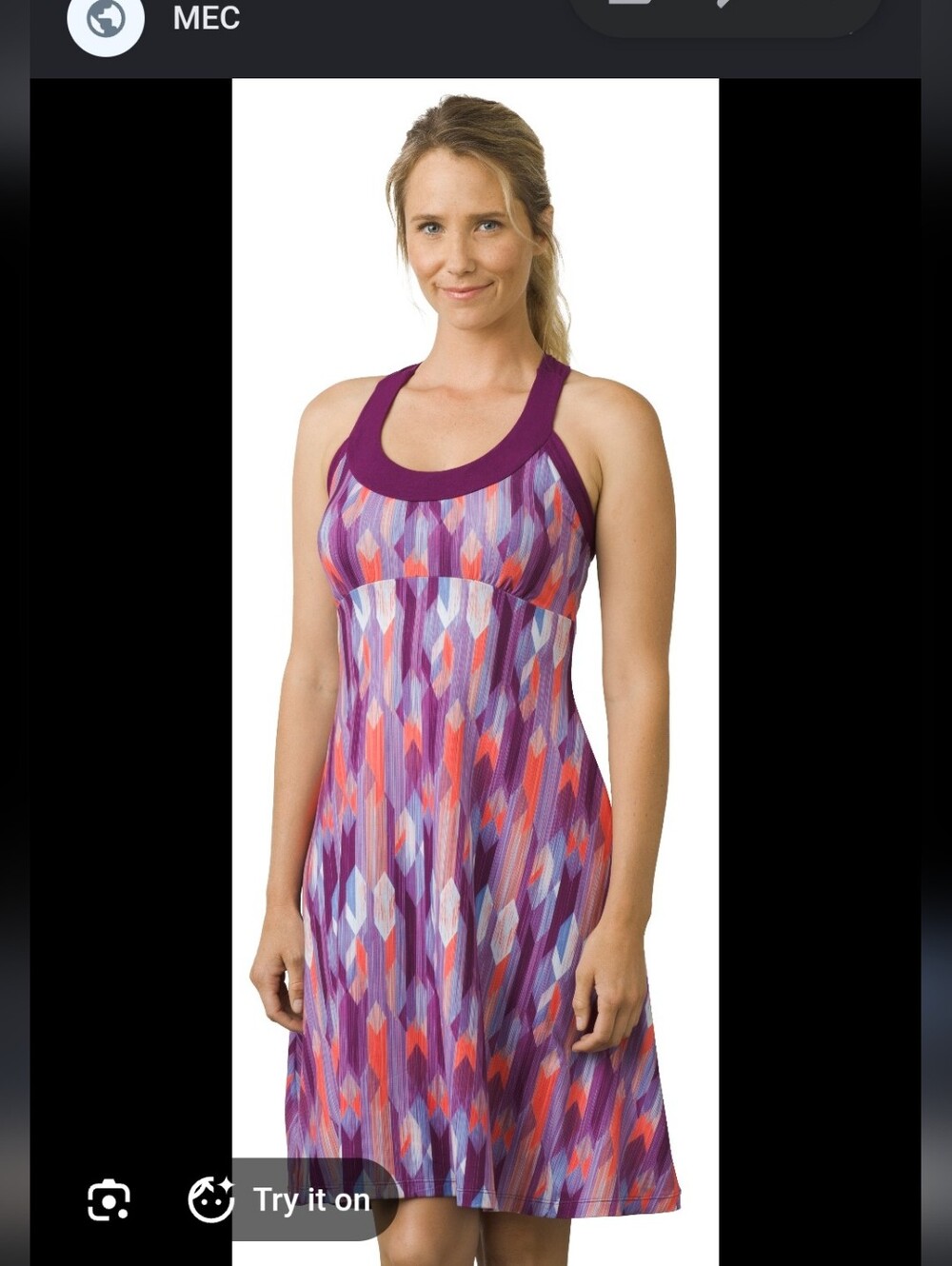 Prana Cali Racerback Dress Size M